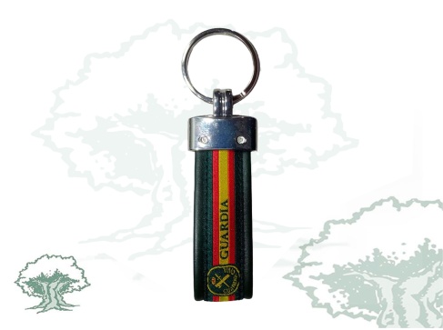 Llavero Guardia Civil de cinta bordada y cuero Llavero Guardia Civil de cinta bordada y cuero
