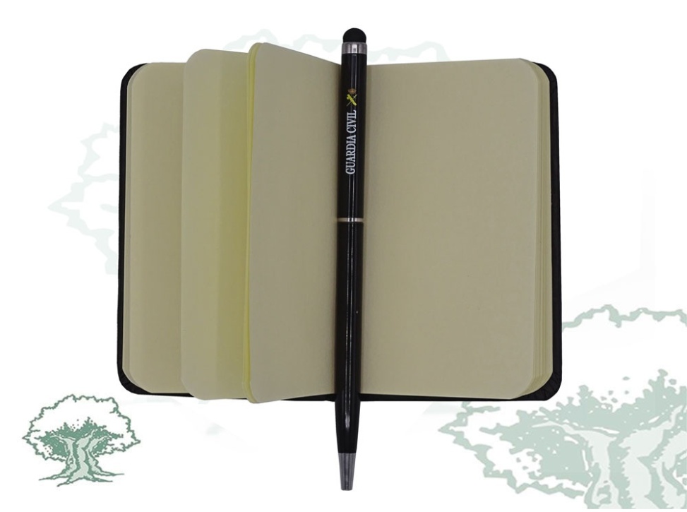 Libreta Guardia Civil con bolígrafo