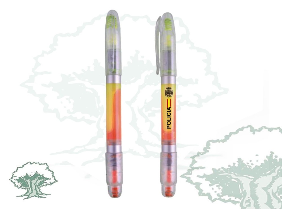 Bolígrafo Policía Nacional fluorescente