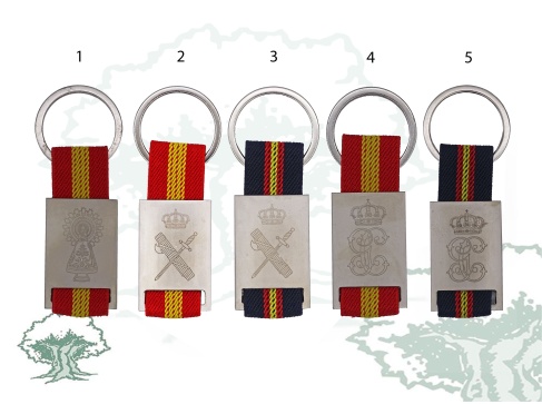 Llavero de cinta y metal de la Guardia Civil
