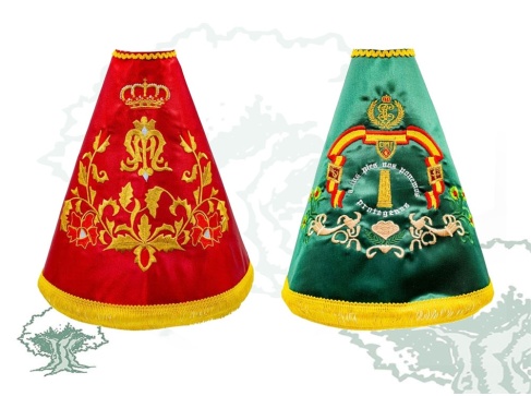 Manto Virgen del Pilar Guardia Joven grande