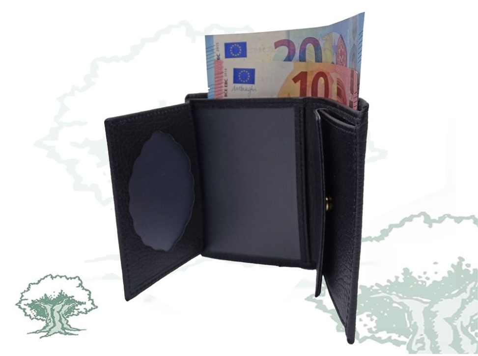 Cartera monedero vertical con chapa