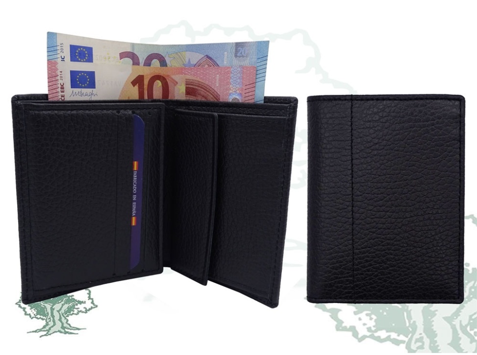 Cartera monedero vertical con chapa