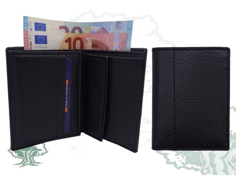 Cartera monedero vertical con chapa