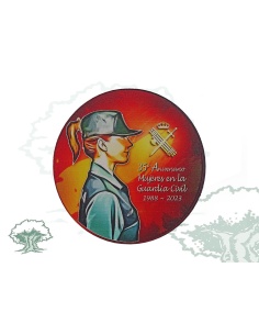 Pegatina 35 Aniversario Incorporación mujer Guardia Civil circular