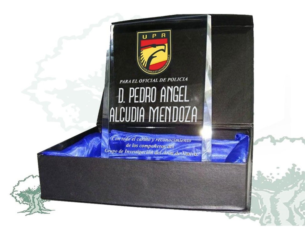 Placa dedicatoria de cuña UPR Policía Nacional