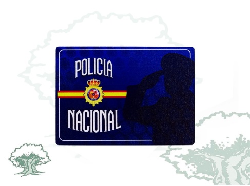 Imán Policía Nacional con silueta