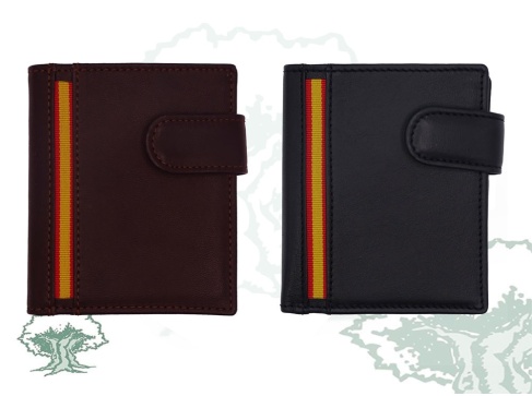 Cartera monedero con chapa con bandera de España