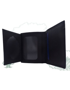 Cartera negra con chapa