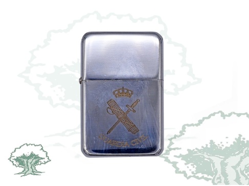 Encendedor Guardia Civil tipo zippo plateado brillo