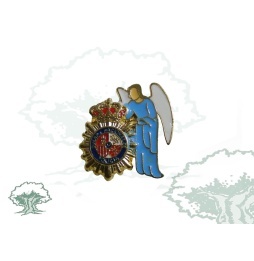 Pin Angel Custodio con emblema de la Policía Nacional