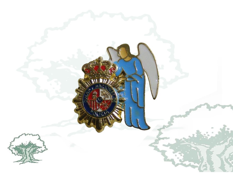 Pin Angel Custodio con emblema Policía Nacional