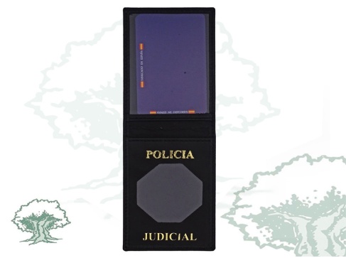 Cartera Policía Judicial de la Guardia Civil para chapa octogonal