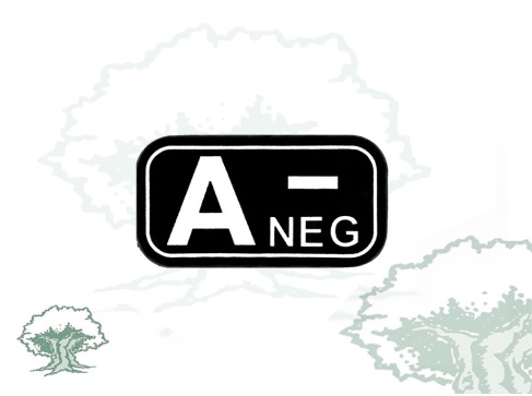 Parche grupo sanguíneo negro