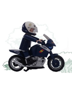 Muñeco articulado Policía Nacional con moto 2