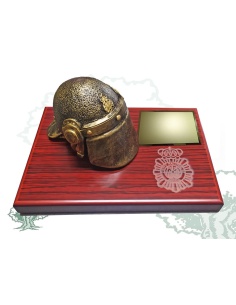 Casco UIP Policía Nacional color bronce de sobremesa