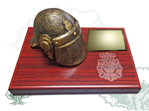 Casco sobremesa UIP Policía Nacional color bronce