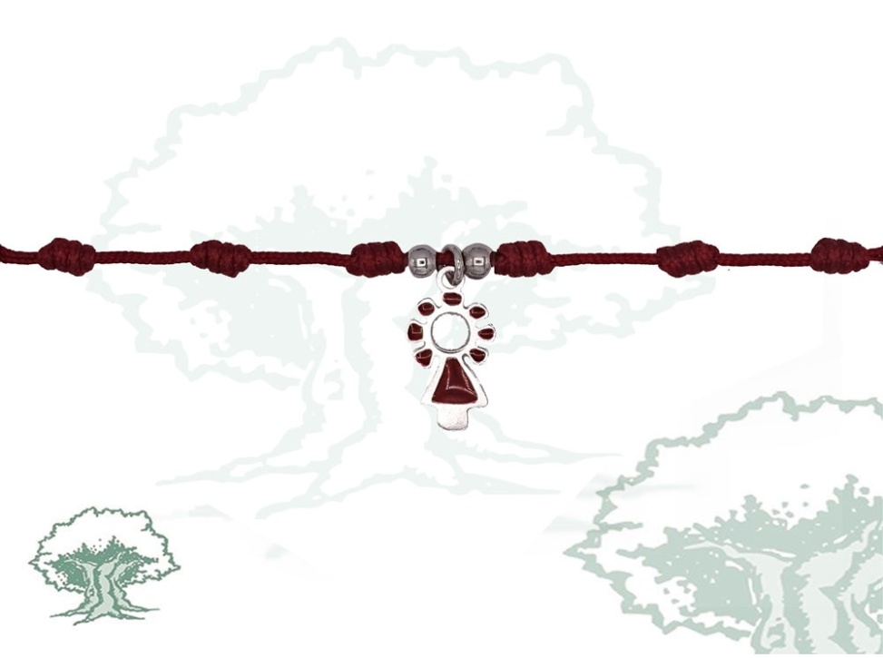 Pulsera Virgen del Pilar de hilo con nudos