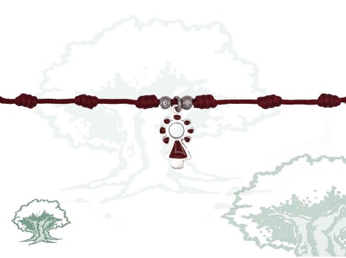 Pulsera Virgen del Pilar de hilo con nudos