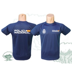 Camiseta técnica Policía Nacional en marino