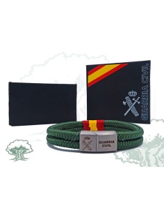 Pulsera Guardia Civil de cuerda naútica verde