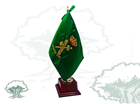 Bandera sobremesa peana rectangular