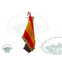 Bandera de España Guardia Civil de sobremesa con peana rectangular