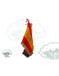 Bandera España sobremesa Guardia Civil peana rectangular