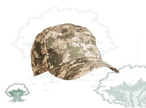 Gorra de camuflaje en árido