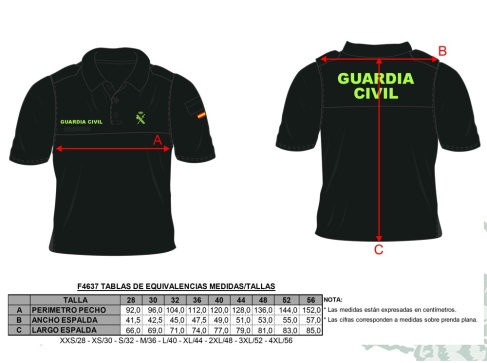 Polo GRS de la Guardia Civil fluor Polo GRS de la Guardia Civil fluor