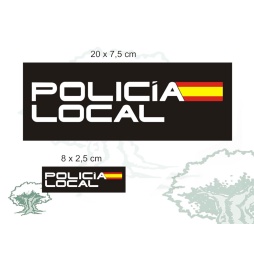 Logos Policía Local con bandera para chaleco