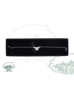 Pulsera con tricornio grande de plata