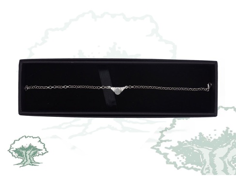 Pulsera Tricornio mediano con eslabones de plata