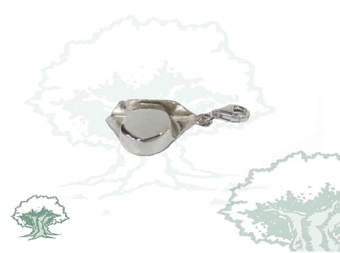 Tricornio de plata grande para pulsera