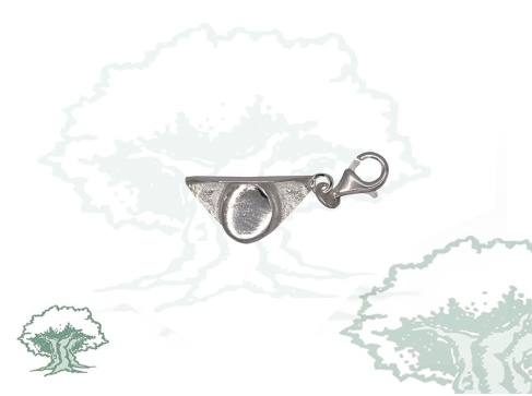 Tricornio de plata mediano para pulsera