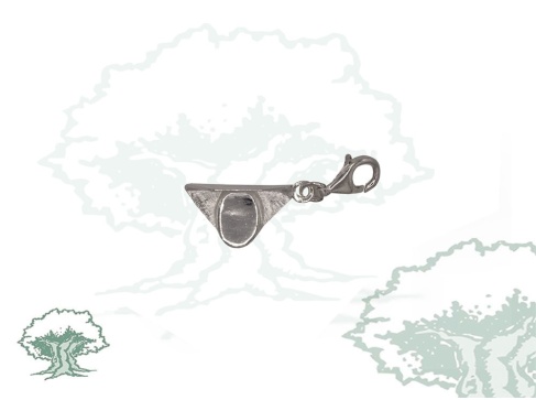 Tricornio de plata pequeño para pulsera