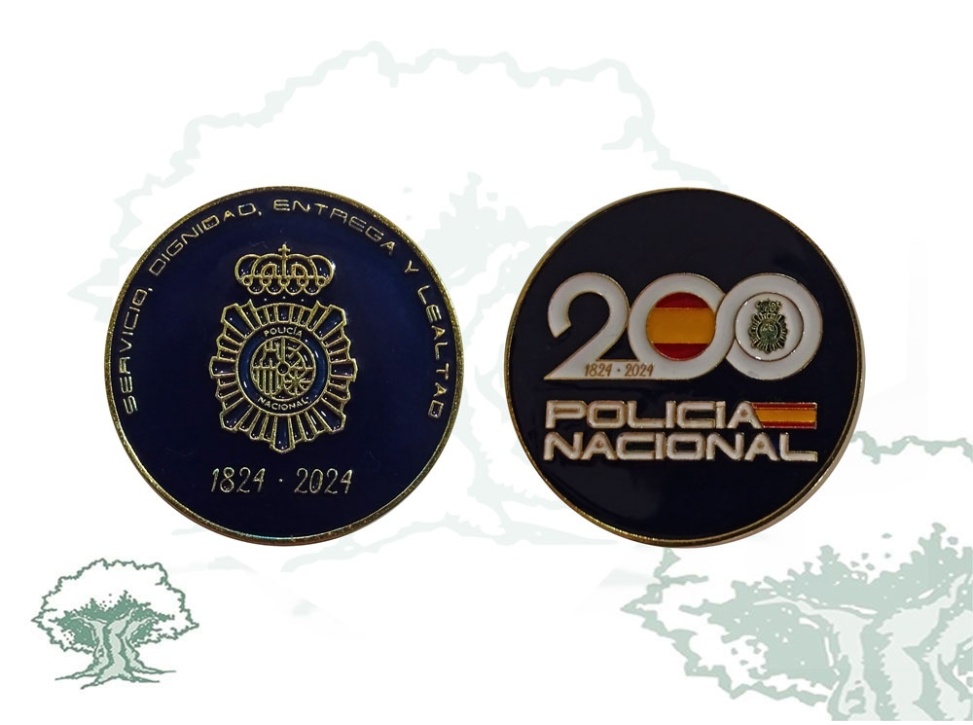 Moneda 200 aniversario Policia Nacional