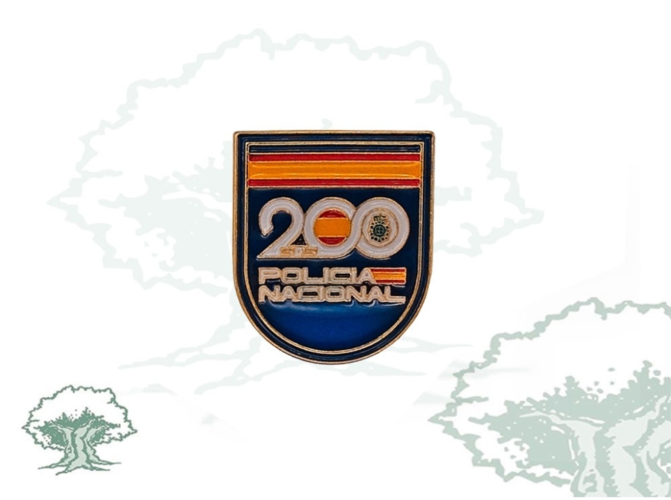 Pin conmemorativo 200 aniversario Policia Nacional rectangular