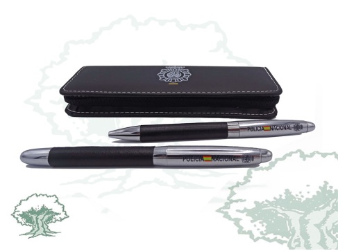 Set bolígrafo y portaminas Policia Nacional cremallera