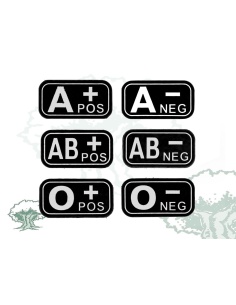 Parche grupo sanguíneo negro