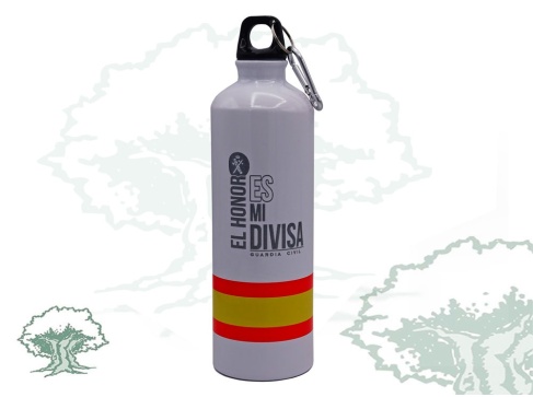 Botella de aluminio Guardia Civil con bandera de España
