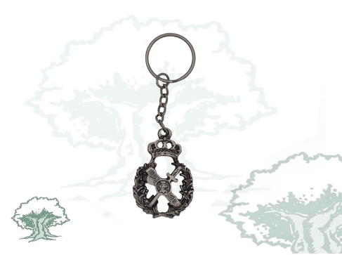 Llavero Guardia Civil sobre laurel