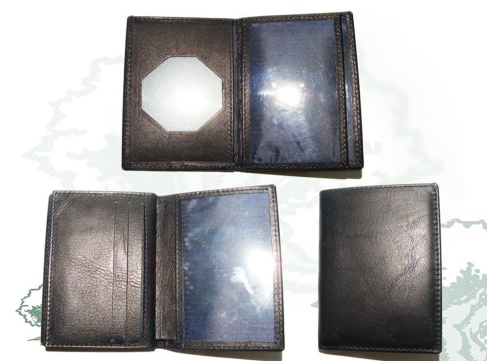 Cartera billetera con tarjetero tipo libro Guardia Civil para chapa octogonal