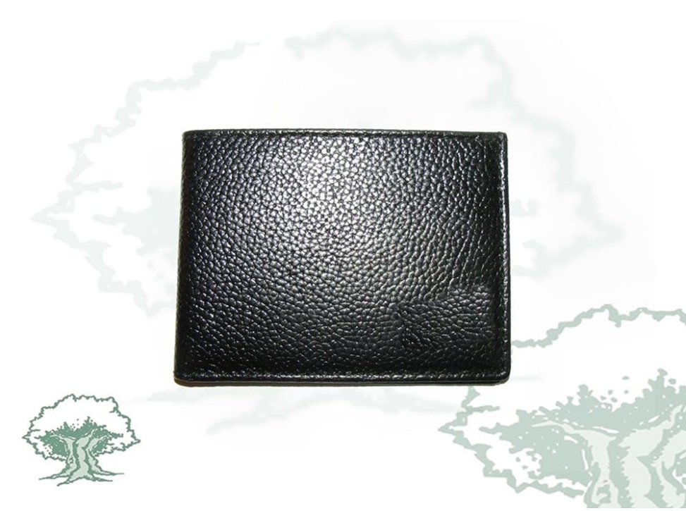 Cartera billetera simple rugosa Guardia Civil para chapa octogonal