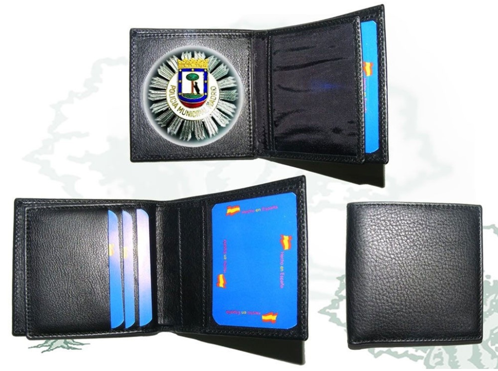 Cartera Policía Municipal de Madrid para chapa