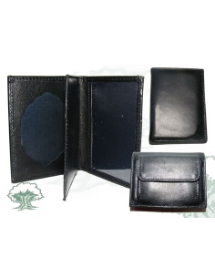 Cartera monedero con chapa en negro 2