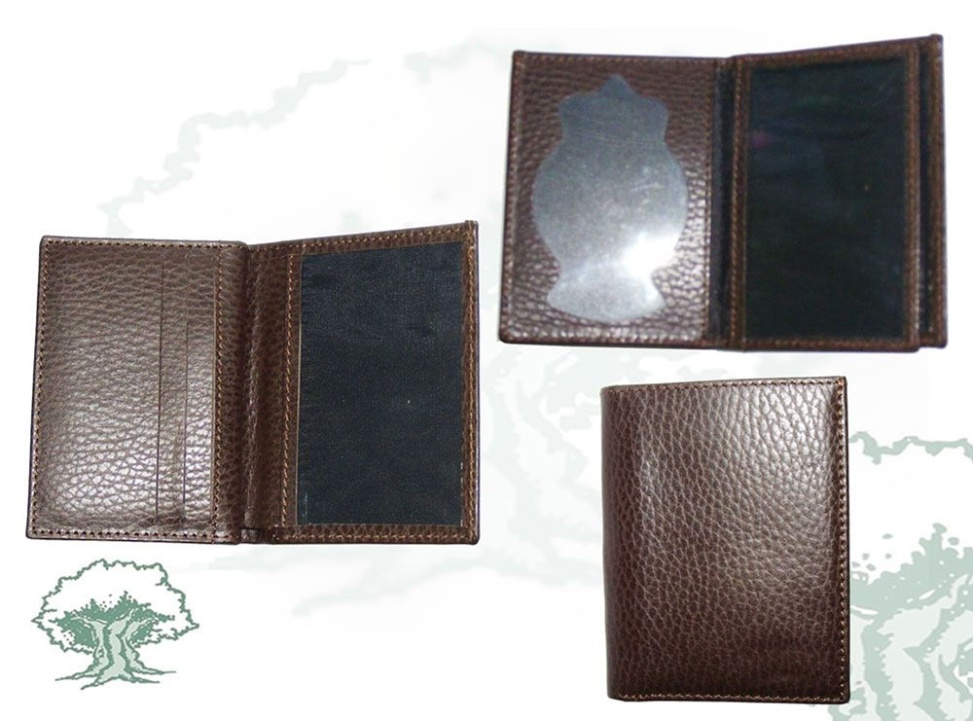 Cartera Policía Nacional marrón para chapa