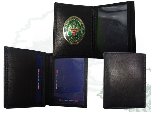 Cartera tipo libro con chapa Guardia Civil de Tráfico