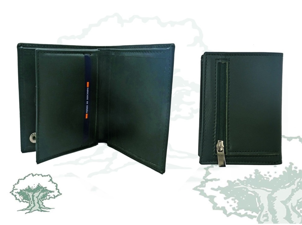 Cartera Guardia Civil tarjetero verde con chapa