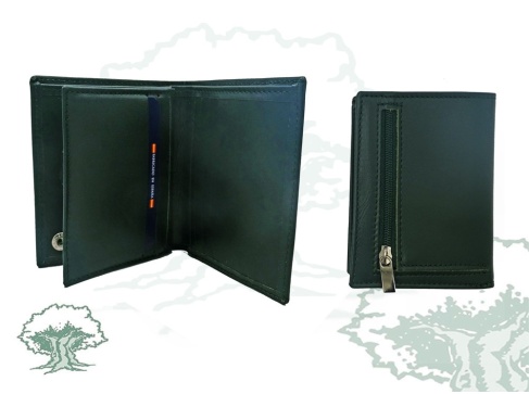Cartera Guardia Civil tarjetero verde con chapa